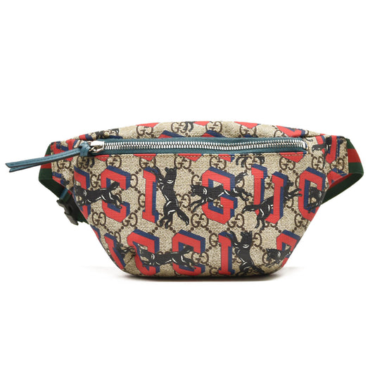 GUCCI GG Supreme Monogram Gucci Wolf Belt Bag