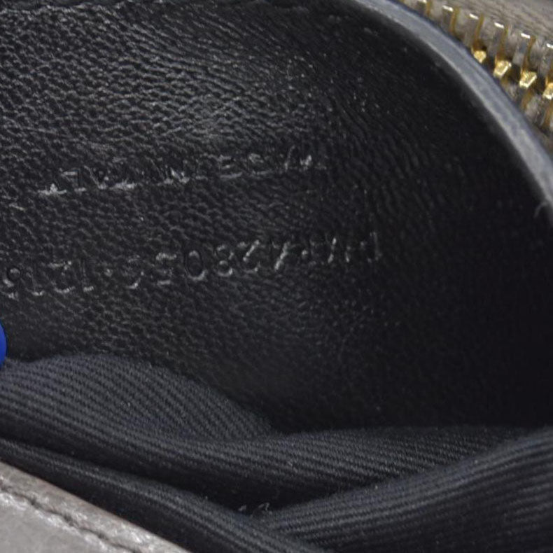 Saint Laurent Waxed Calfskin Matelasse Chevron Medium Monogram College Bag Fog Gray