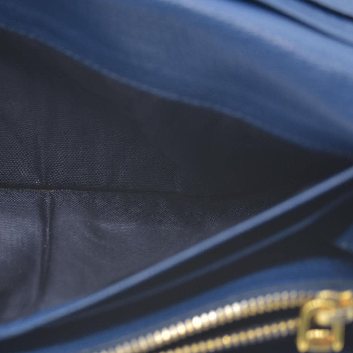 MIU MIU Logo Madras Leather Long Bifold Wallet Blue