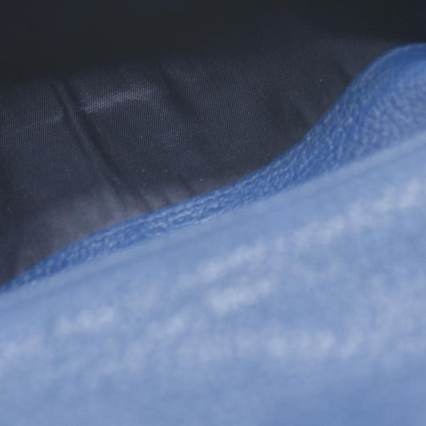 MIU MIU Logo Madras Leather Long Bifold Wallet Blue