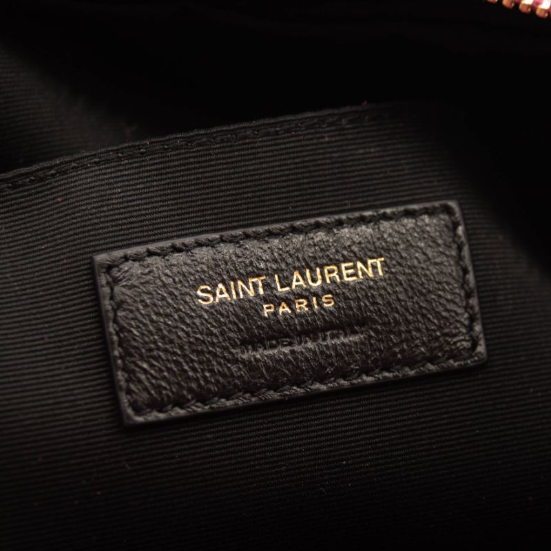 NEW Saint Laurent Calfskin Matelasse Monogram Lou Camera Bag Pink Suede