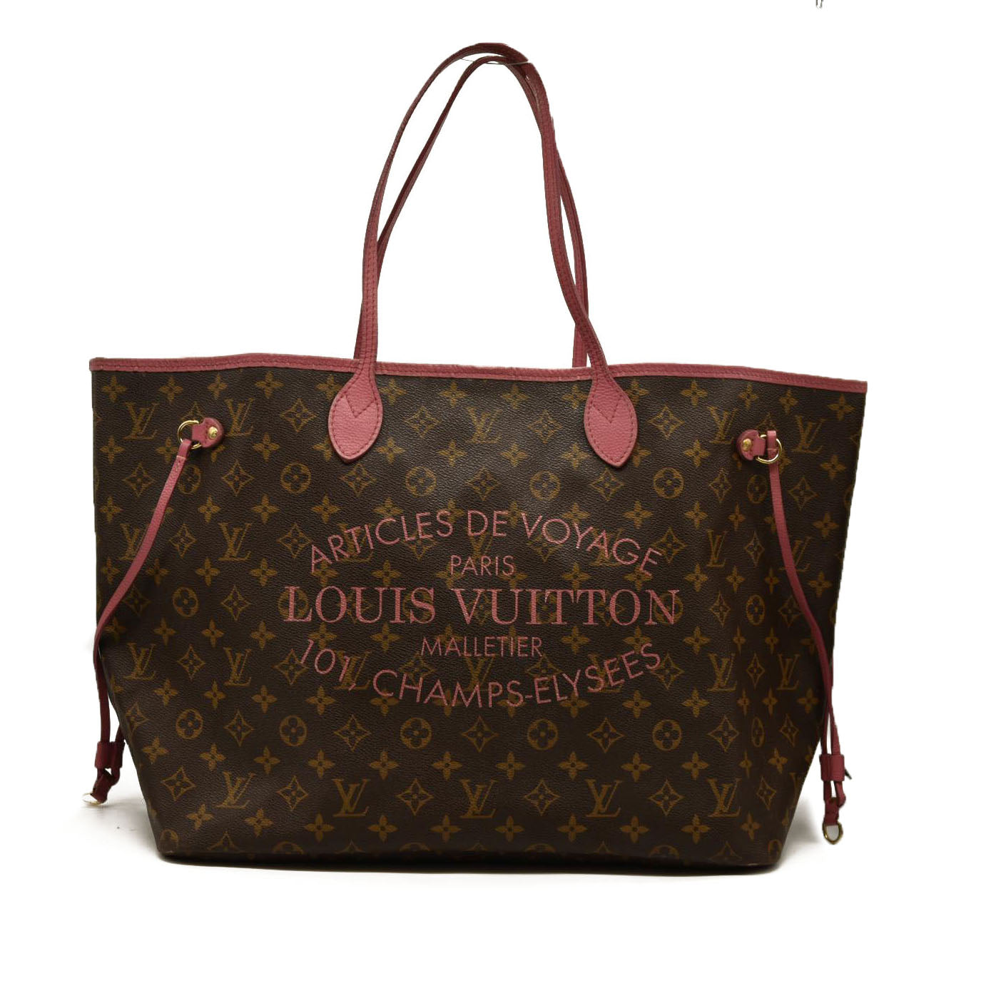 LOUIS VUITTON  Monogram Articles de Voyage Ikat Neverfull GM Rose Velours