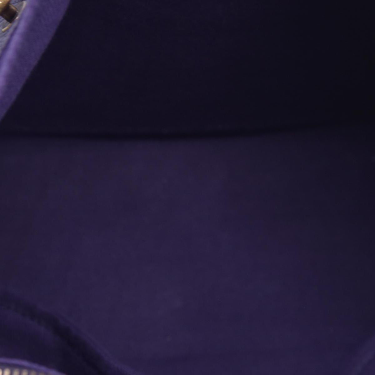 $1890 SAINT LAURENT Grained Leather Muse Two Top Handle Bag Purple CONSIGNMENT 10021248