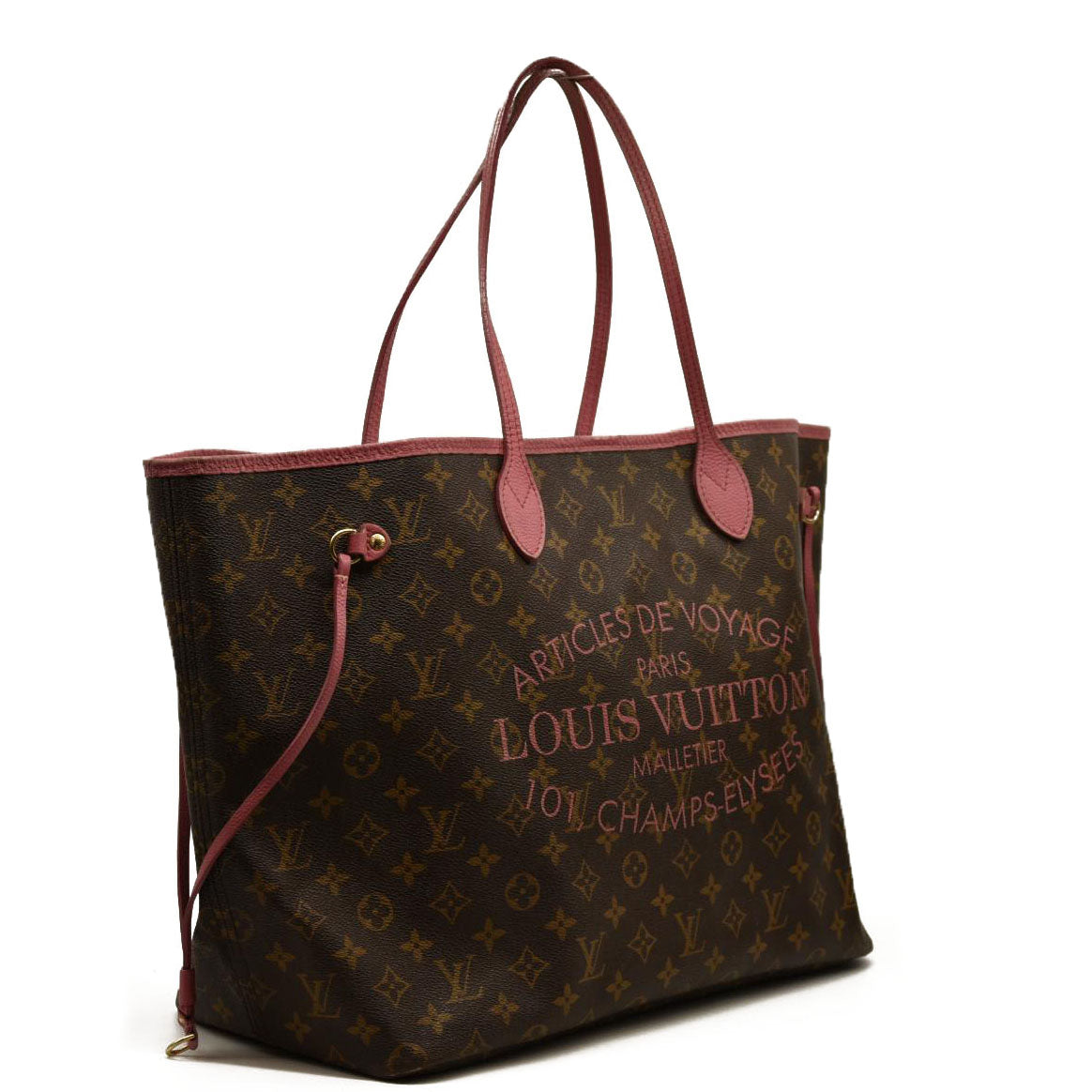 LOUIS VUITTON  Monogram Articles de Voyage Ikat Neverfull GM Rose Velours