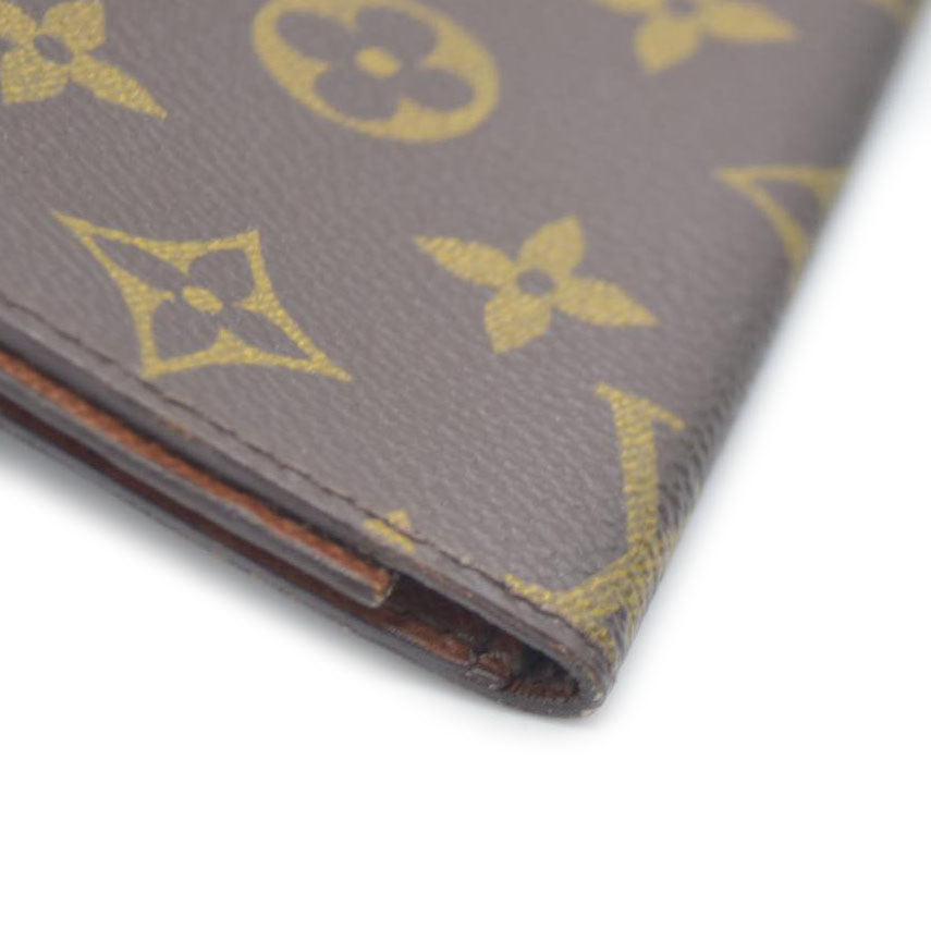 Louis Vuitton Monogram Long Bifold Wallet Brown 874CT