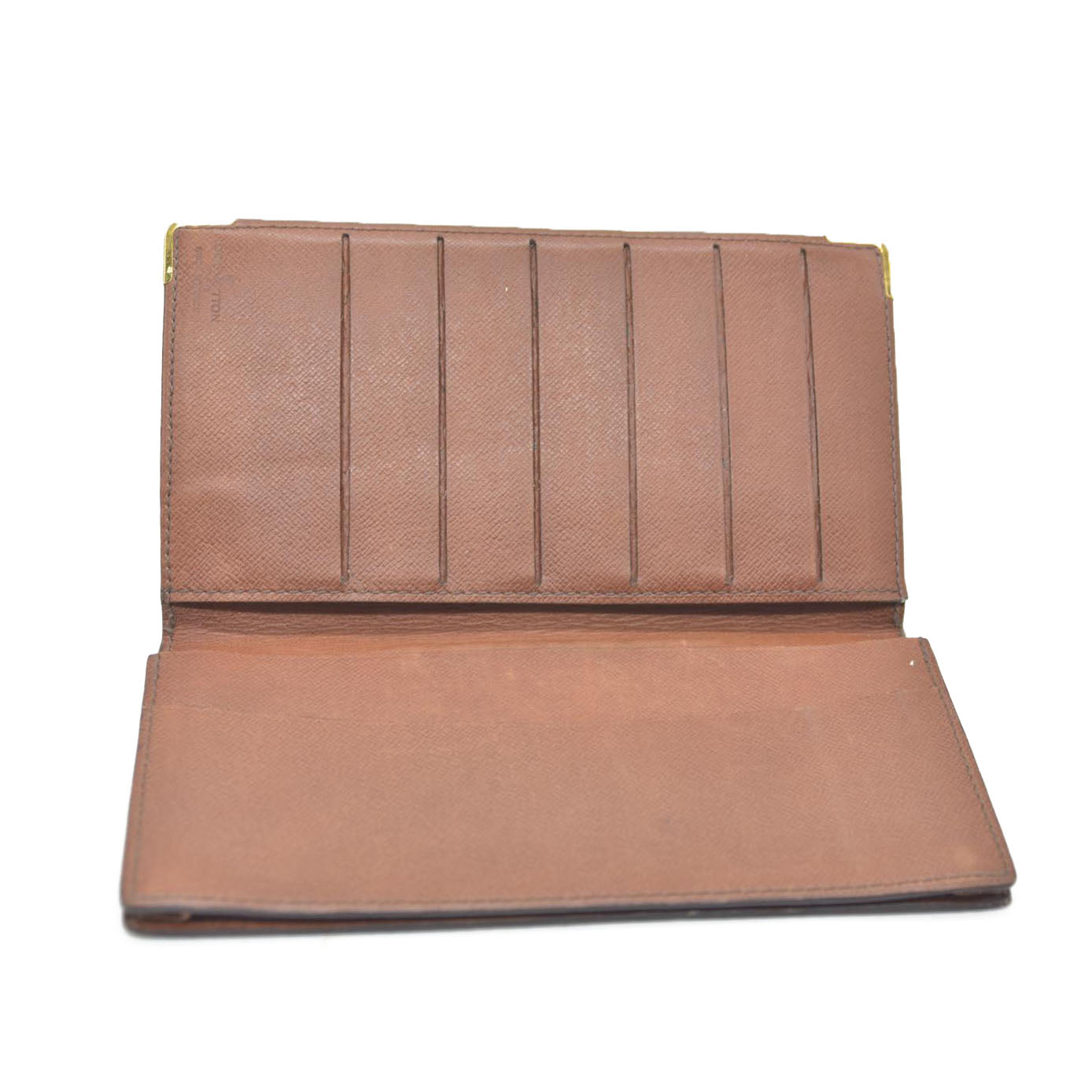 Louis Vuitton Monogram Long Bifold Wallet Brown 874CT