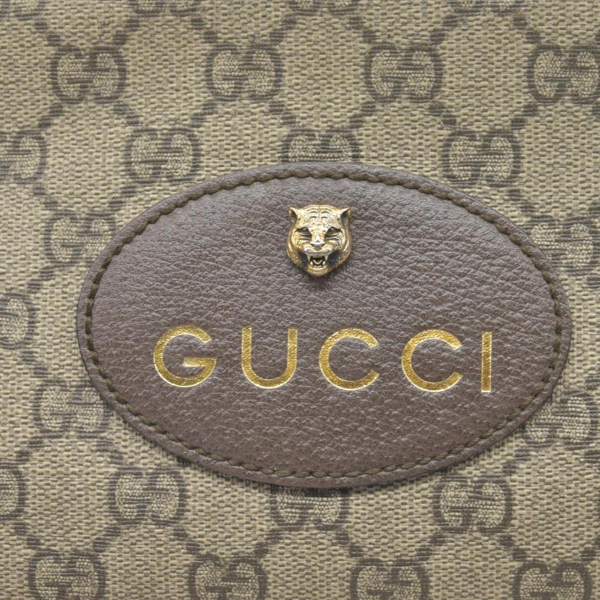 Gucci GG Supreme Monogram Web Neo Vintage Shoulder Bag Beige New Acero Crop