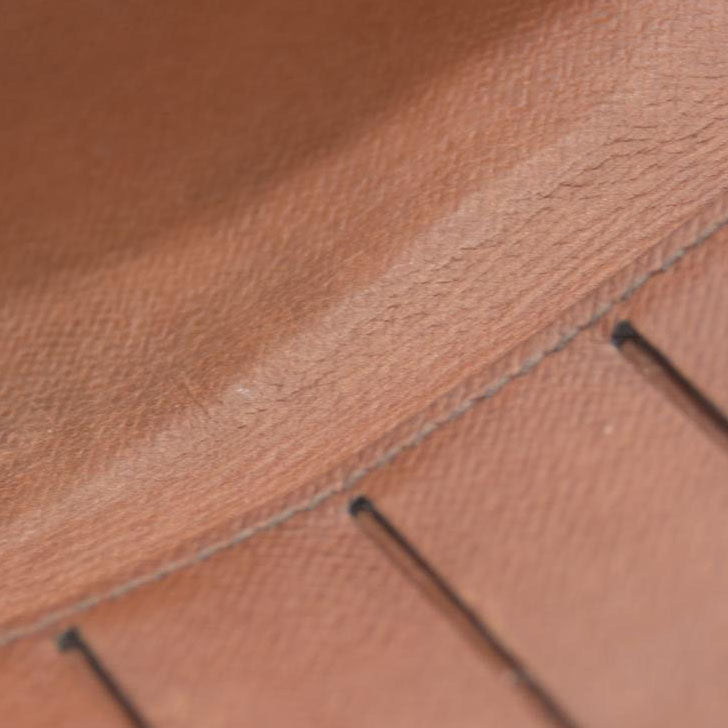 Louis Vuitton Monogram Long Bifold Wallet Brown 874CT