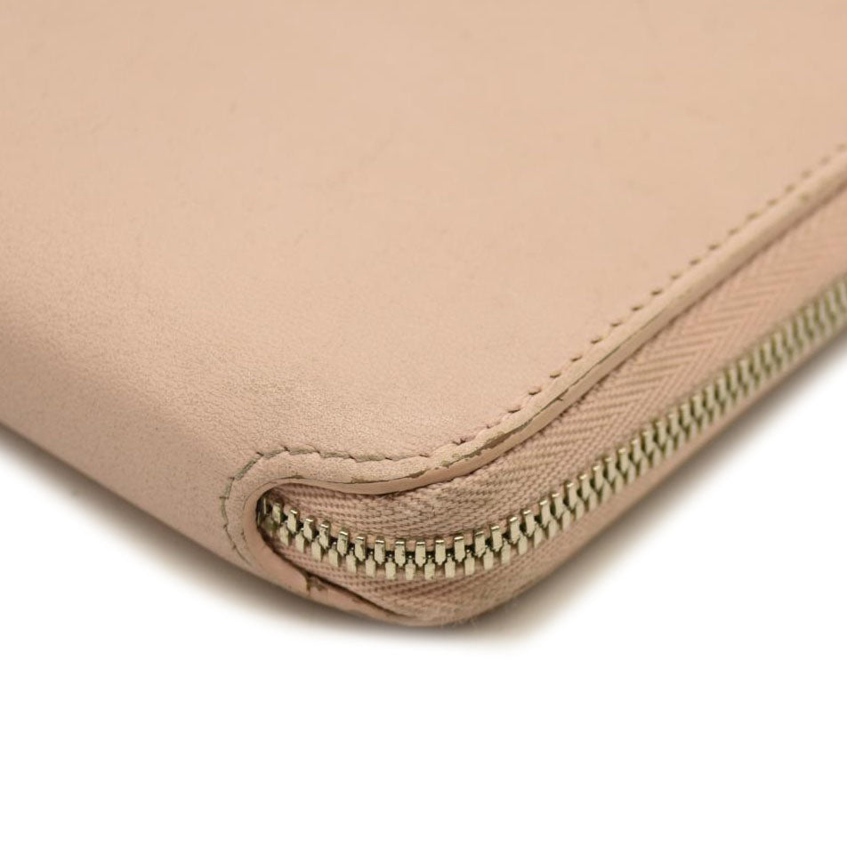 $650 Balenciaga Logo Everyday Calfskin Leather Continental Wallet Pink