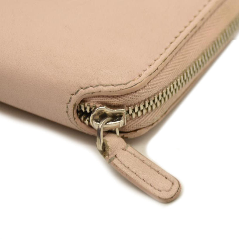 $650 Balenciaga Logo Everyday Calfskin Leather Continental Wallet Pink