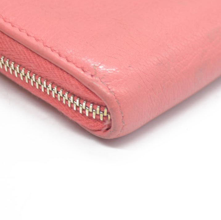 CHANEL CC Logo Leather Coin Purse Wallet Pink 26515186