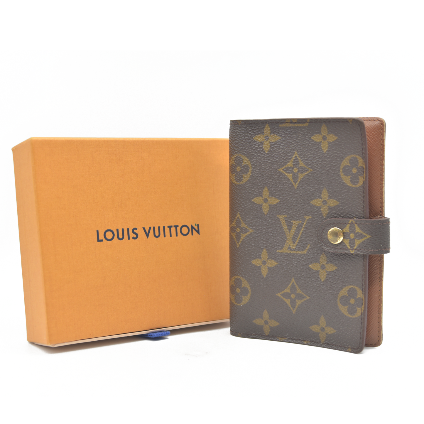 $505  Louis Vuitton Monogram Agenda PM Notebook Cover Brown CA0968 1998