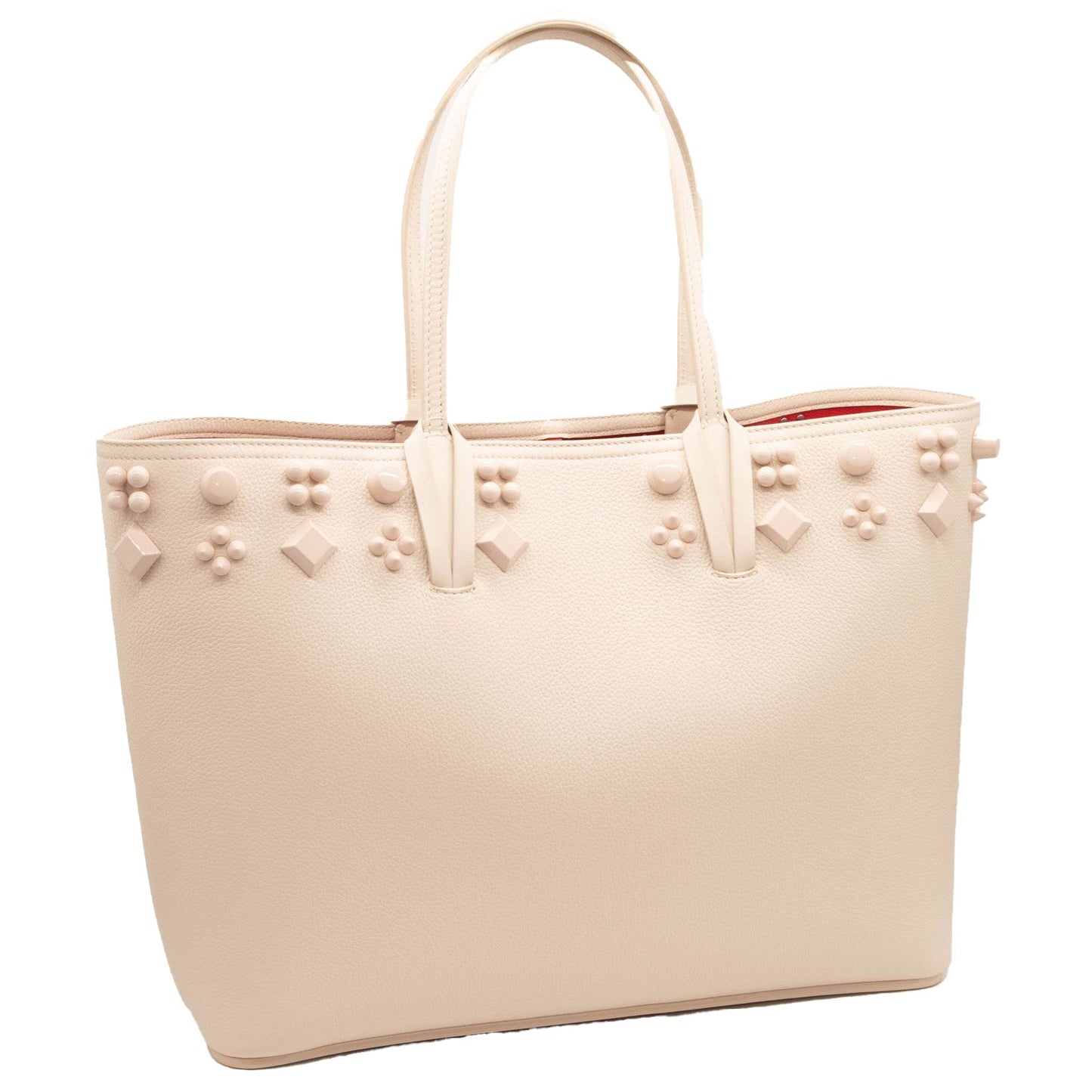 NEW $1890 Christian Louboutin Cabata Empire Spike Studded Leather Tote Bag