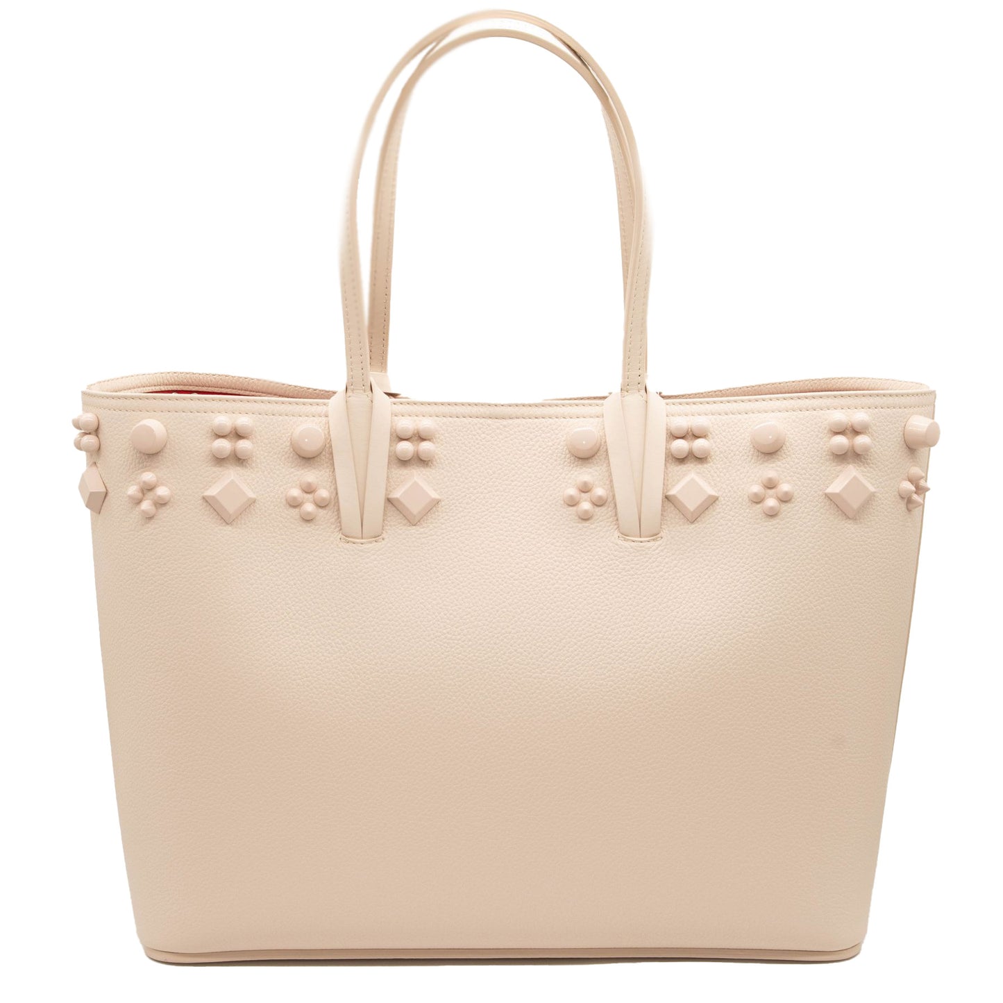 NEW Christian Louboutin Cabata Empire Spike Studded Leather Tote Bag