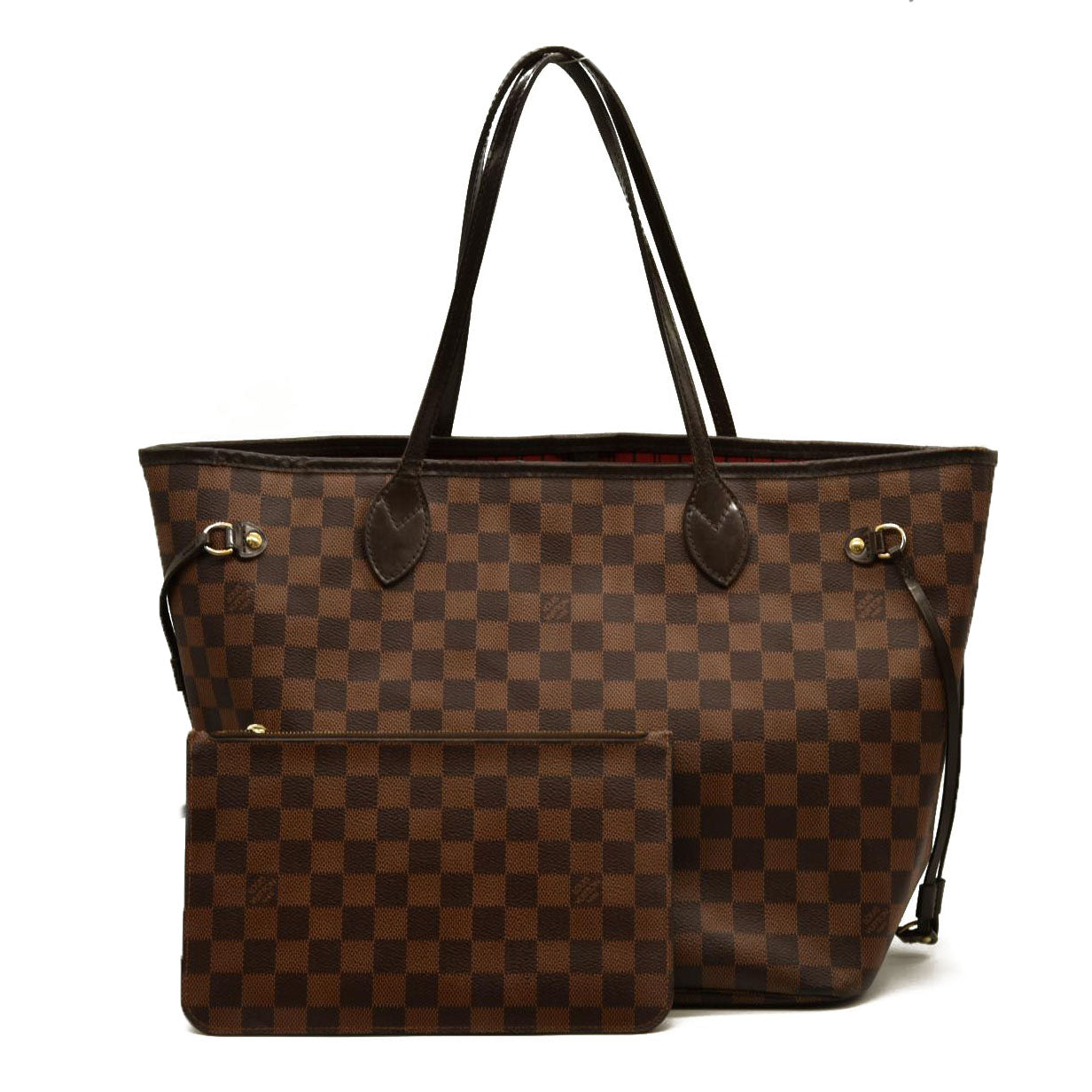 LOUIS VUITTON Damier Ebene Neverfull MM With Pouch SD21