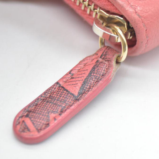 CHANEL CC Logo Leather Coin Purse Wallet Pink 26515186