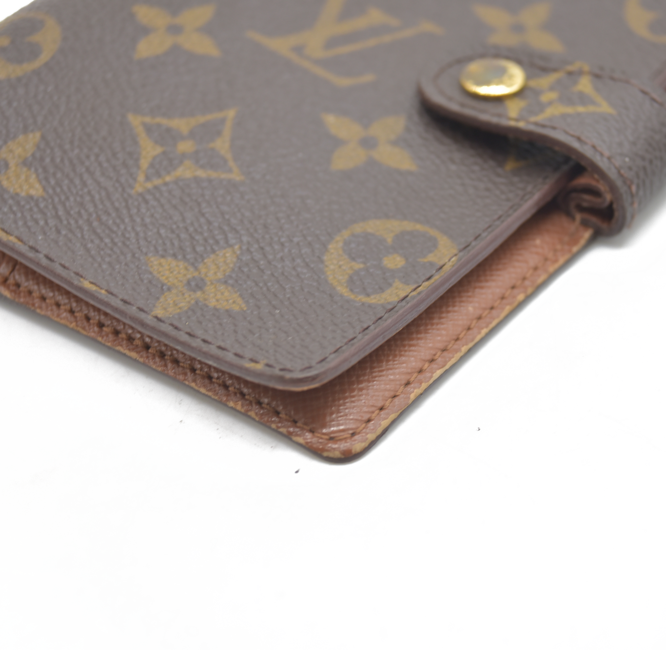 $505  Louis Vuitton Monogram Agenda PM Notebook Cover Brown CA0968 1998