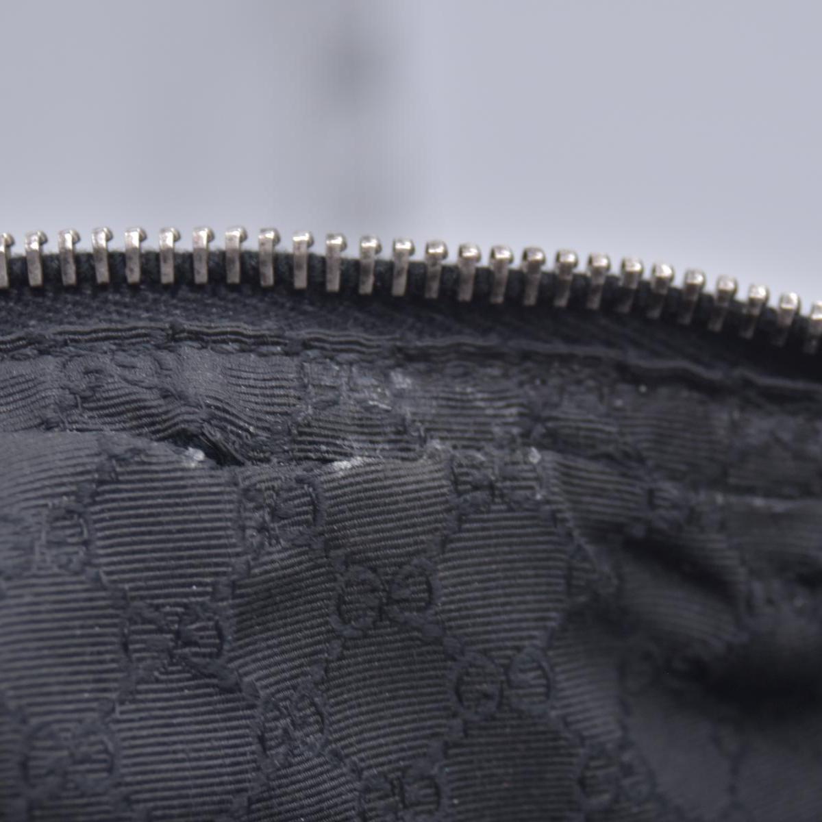 $950 GUCCI Denim Web Shoulder Bag Black CONSIGNMENT 10021242