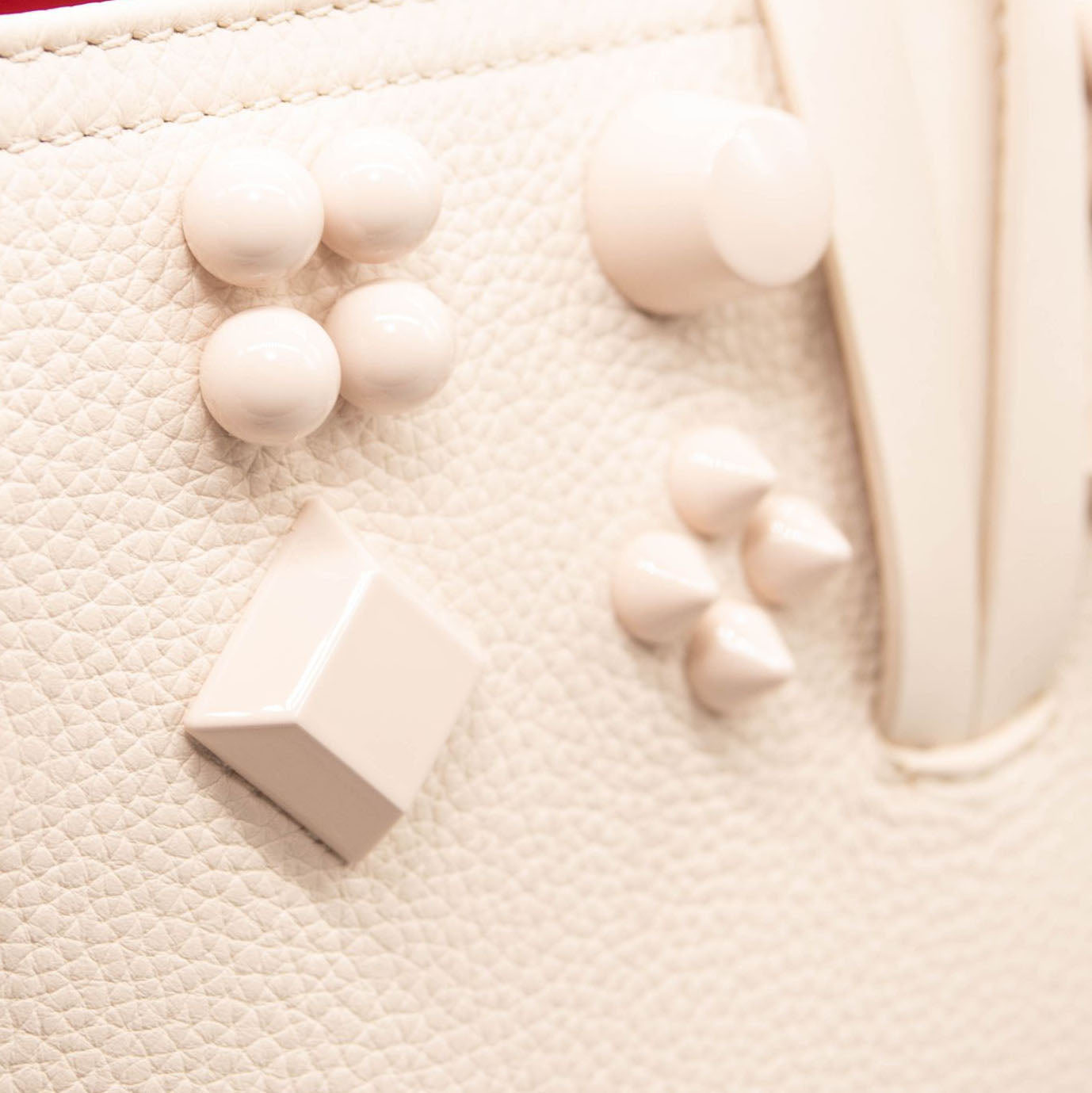 NEW $1890 Christian Louboutin Cabata Empire Spike Studded Leather Tote Bag