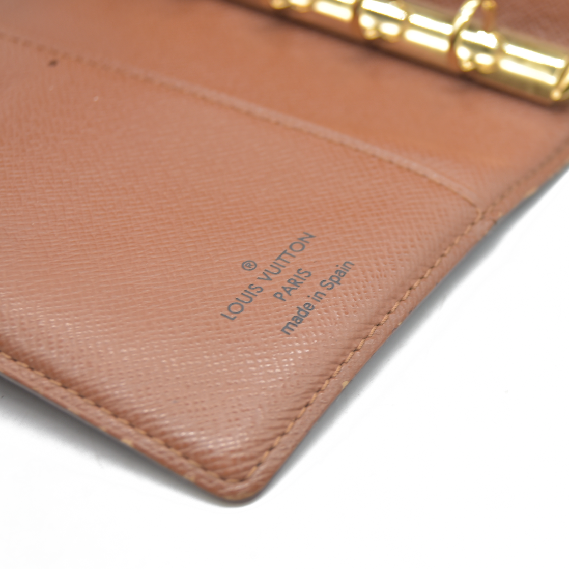 $505  Louis Vuitton Monogram Agenda PM Notebook Cover Brown CA0968 1998