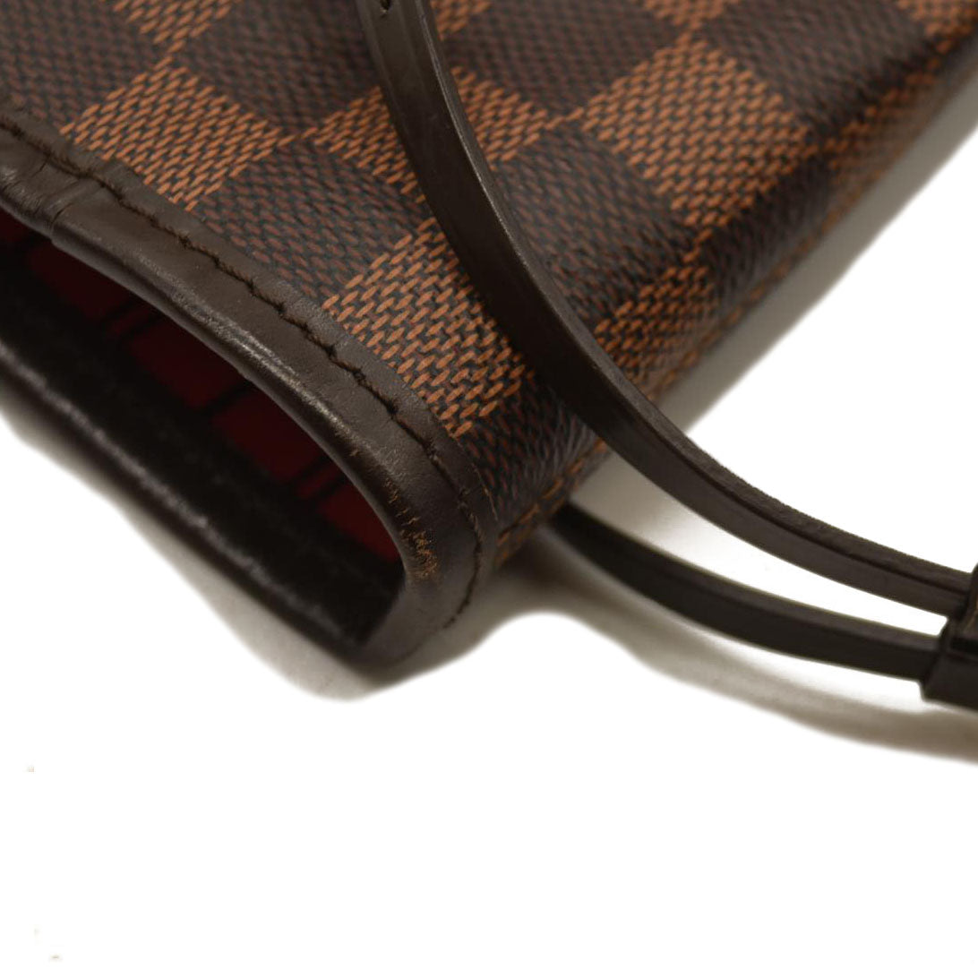 LOUIS VUITTON Damier Ebene Neverfull MM With Pouch SD21