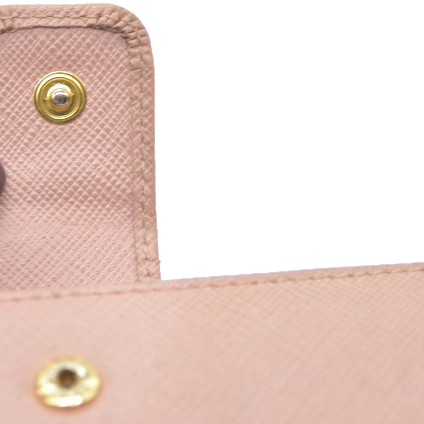 PRADA Saffiano Leather Bifold Wallet Purse Pink