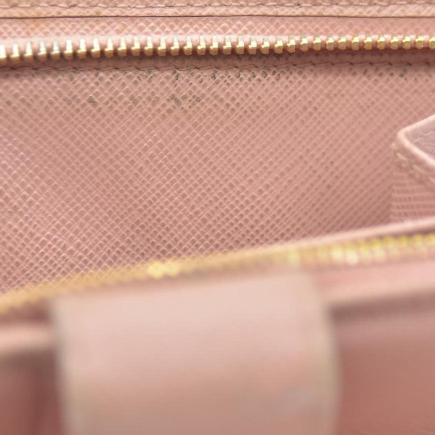 PRADA Saffiano Leather Bifold Wallet Purse Pink
