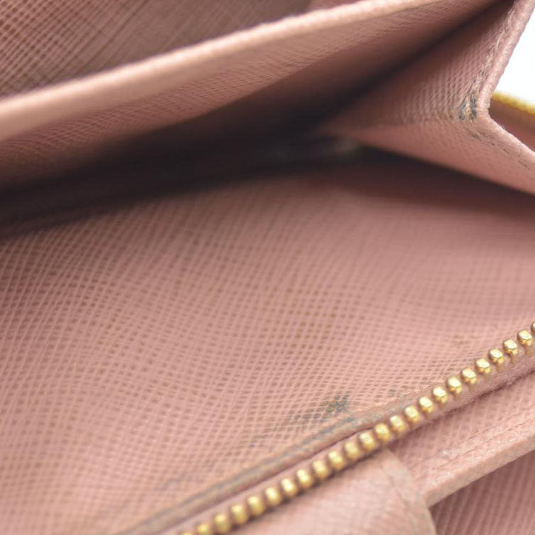 PRADA Saffiano Leather Bifold Wallet Purse Pink