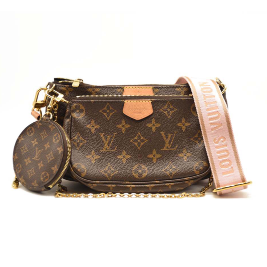 LOUIS VUITTON Monogram Multi Pochette Accessories Rose Clair