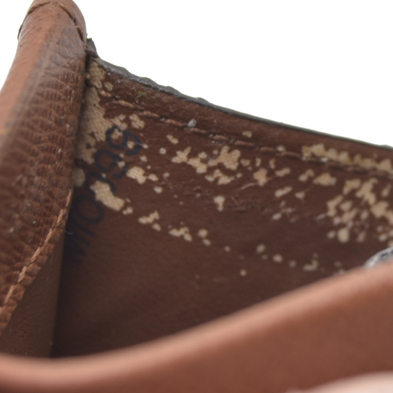 $345 Louis Vuitton Monogram Porte Monnaie Plat Coin Purse Wallet Brown MI0099 2009