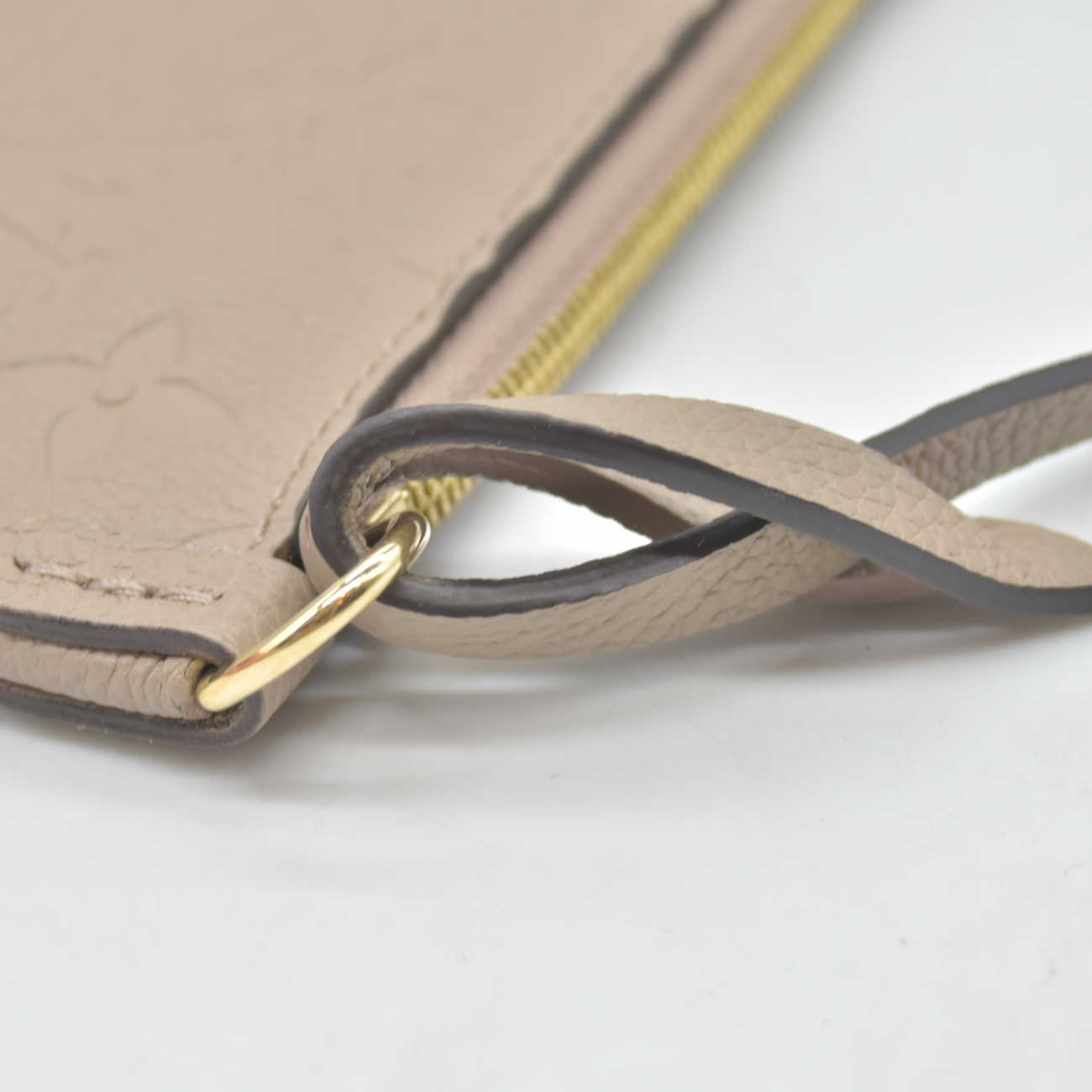 Louis Vuitton Empreinte Wristlet Pouchette Beige