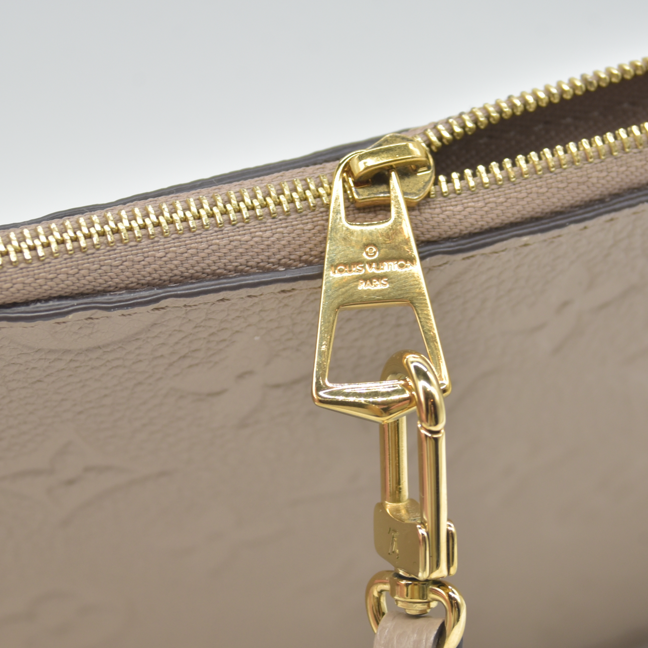 Louis Vuitton Empreinte Wristlet Pouchette Beige