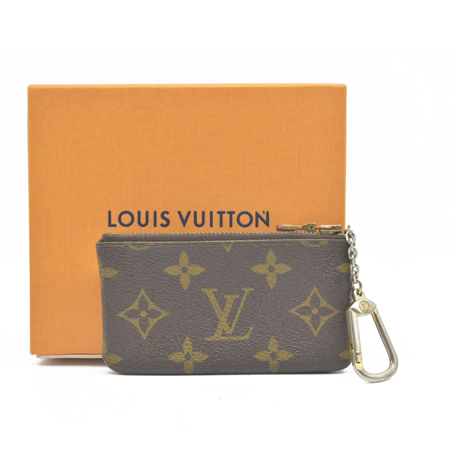$345 LOUIS VUITTON Monogram Coin Purse Key Pochette Cles 1998