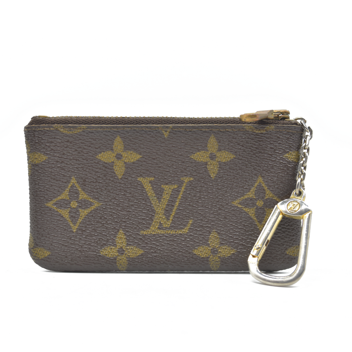 $345 LOUIS VUITTON Monogram Coin Purse Key Pochette Cles 1998