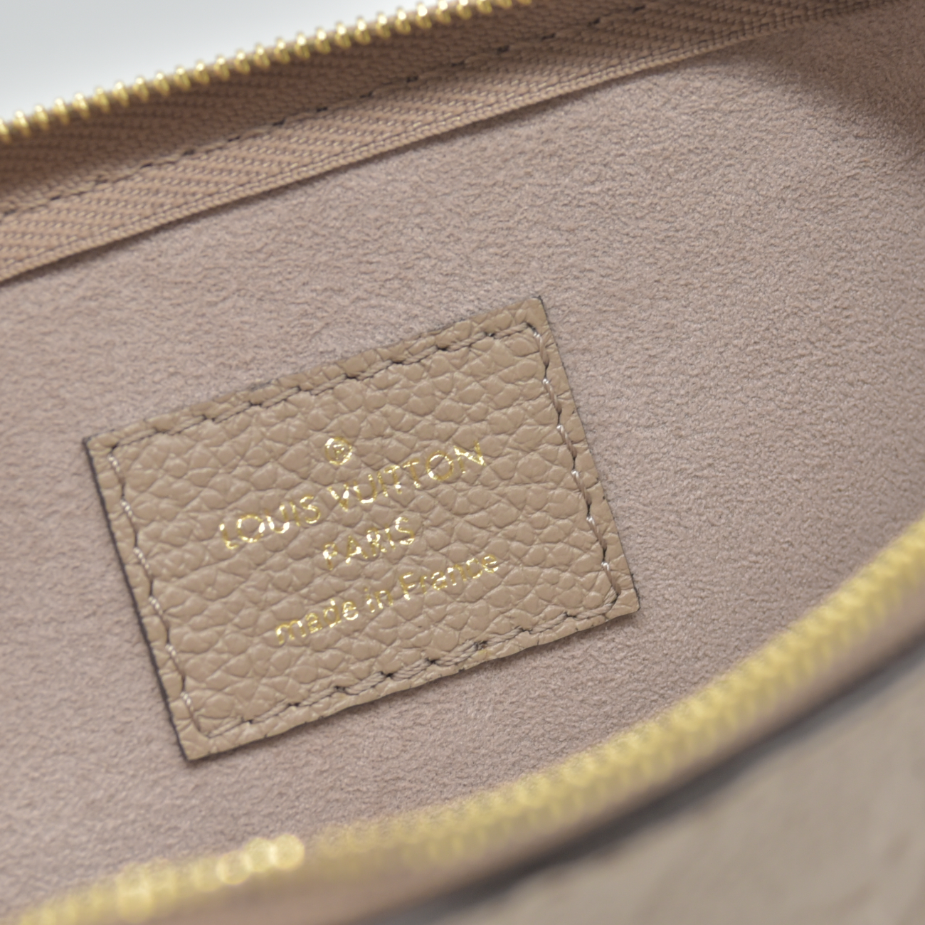 Louis Vuitton Empreinte Wristlet Pouchette Beige