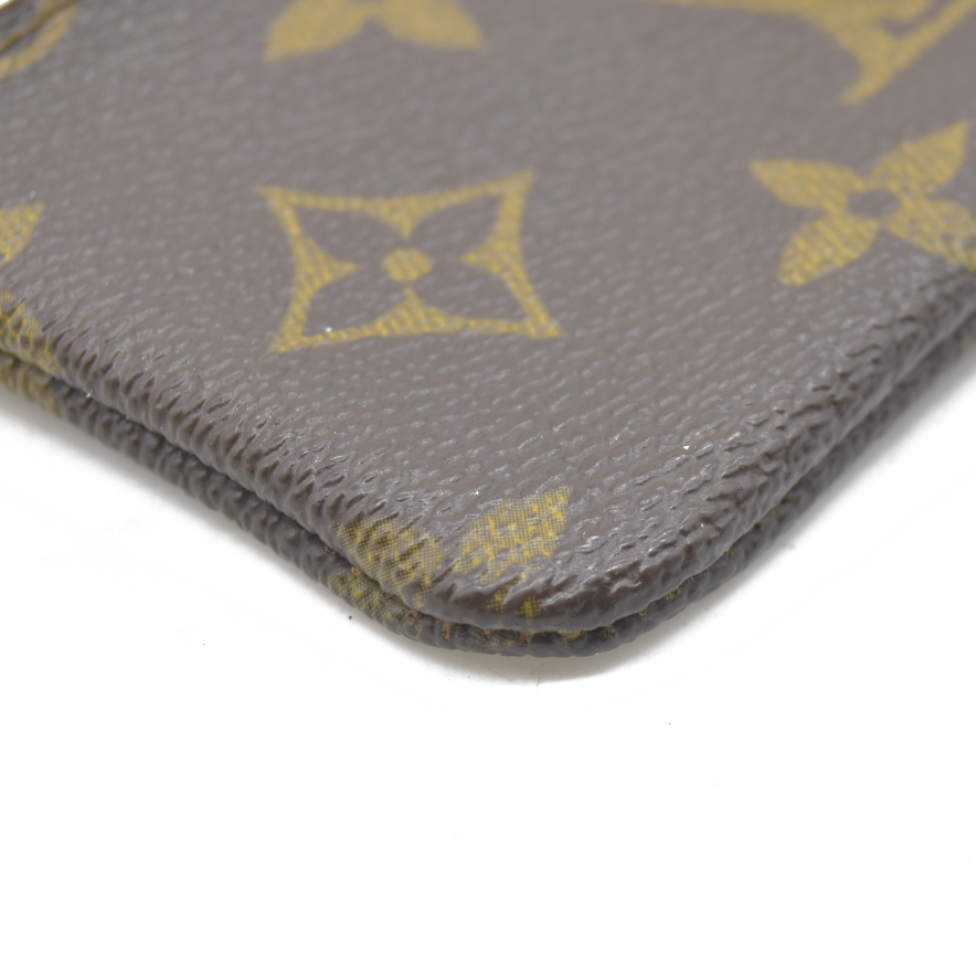 $345 LOUIS VUITTON Monogram Coin Purse Key Pochette Cles 1998