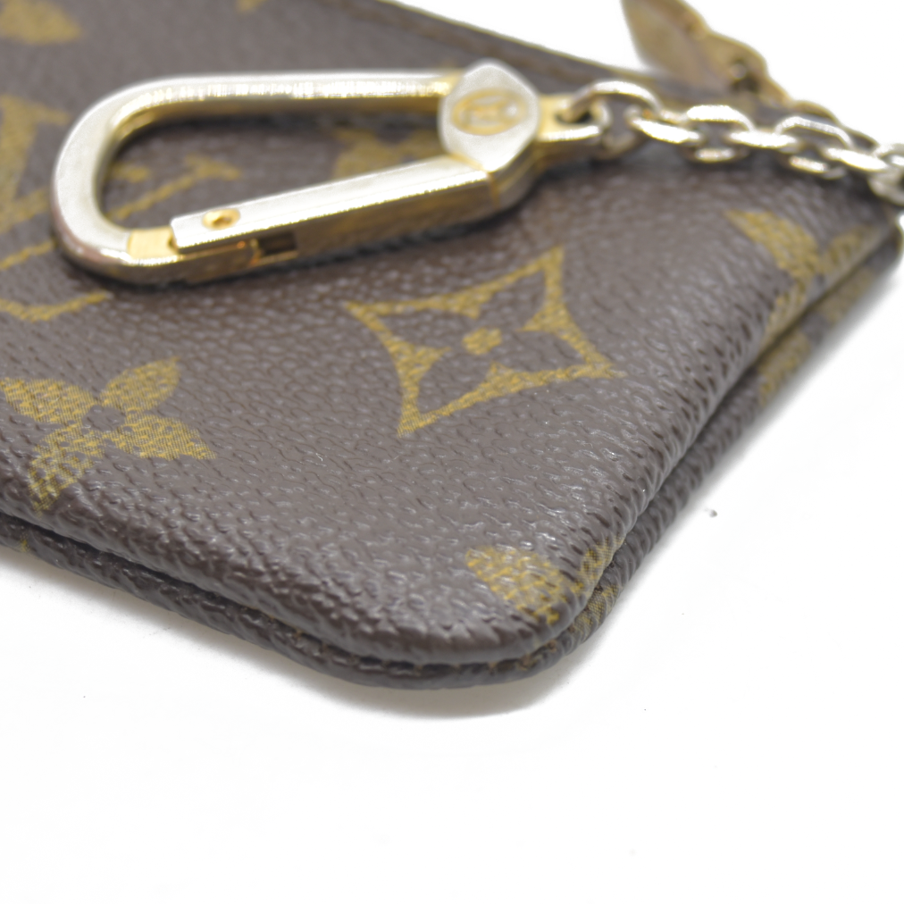 $345 LOUIS VUITTON Monogram Coin Purse Key Pochette Cles 1998