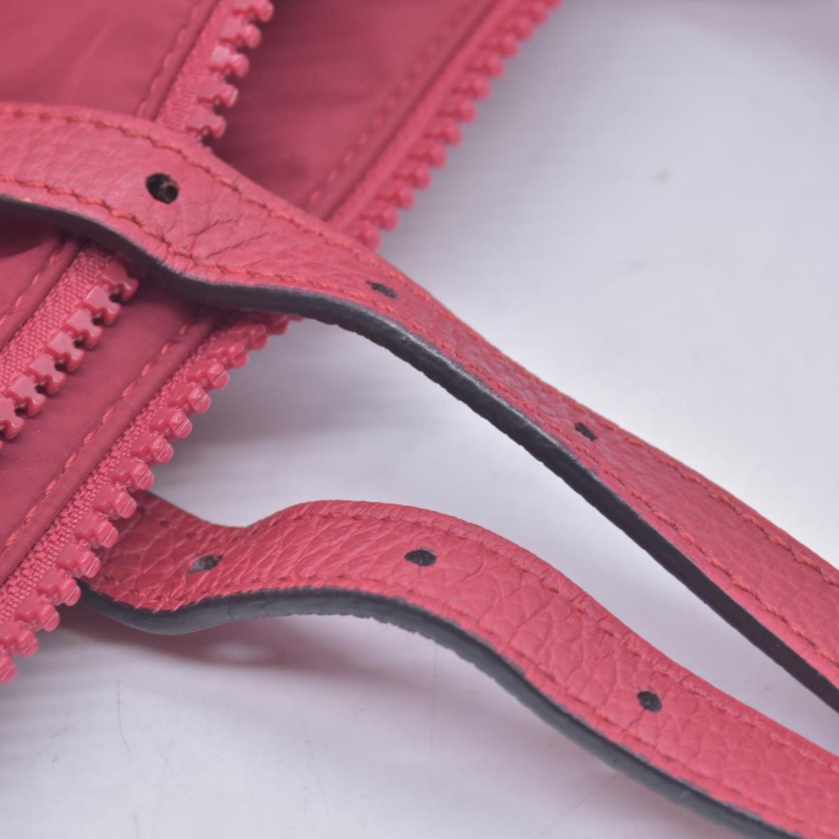 $1150 PRADA Tessuto Nylon Buckle Strap Tote Bag Pink CONSIGNMENT 10021353