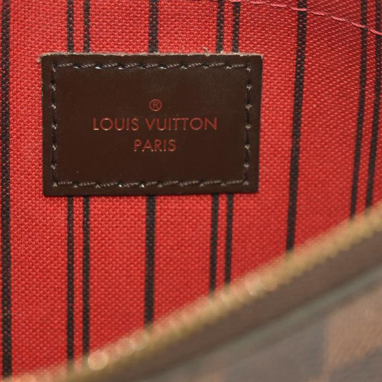 LOUIS VUITTON Damier Ebene Neverfull MM With Pouch SD21