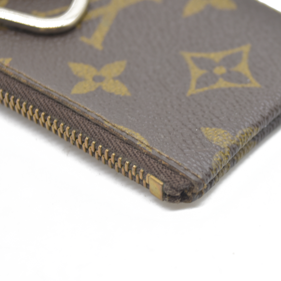 $345 LOUIS VUITTON Monogram Coin Purse Key Pochette Cles 1998