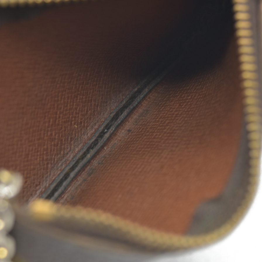 $345 LOUIS VUITTON Monogram Coin Purse Key Pochette Cles 1998