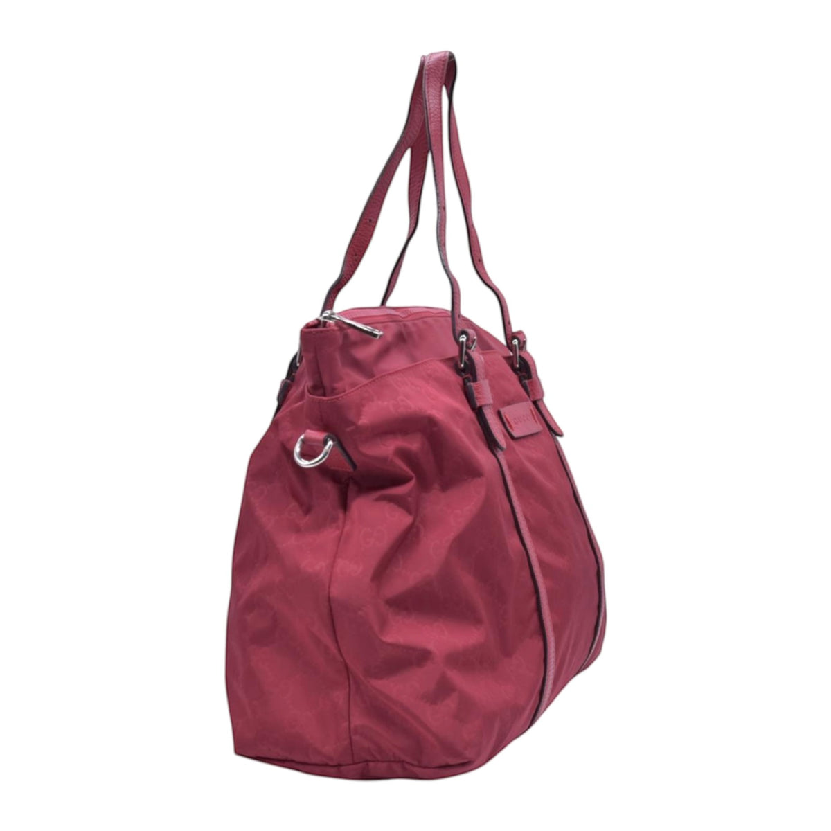 $1150 PRADA Tessuto Nylon Buckle Strap Tote Bag Pink CONSIGNMENT 10021353