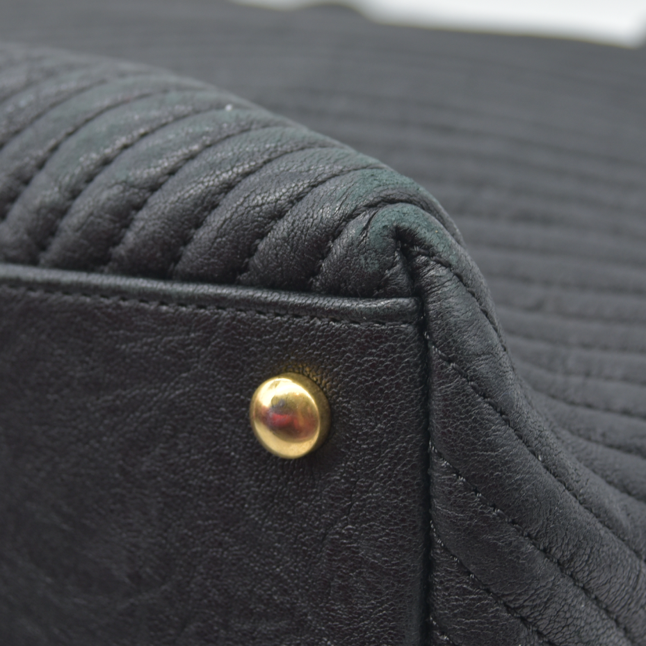 Chanel Wrinkled Lambskin Chevron Quilted Surpique Tote