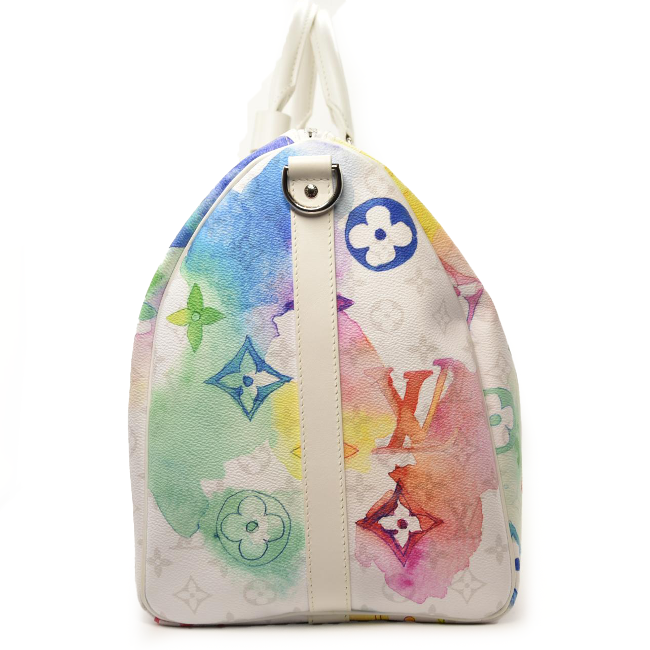 LOUIS VUITTON Monogram Watercolor Keepall Bandouliere 50 Multicolor RFID