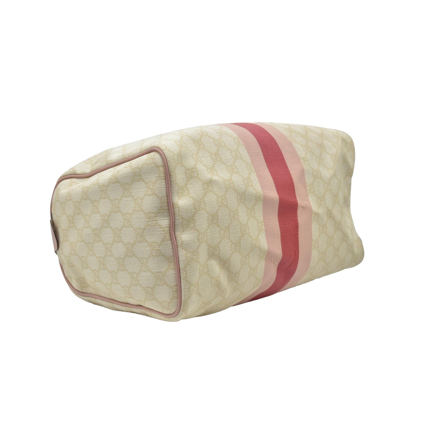 Gucci GG Plus Monogram Web Stripe Medium Joy Boston Pink
