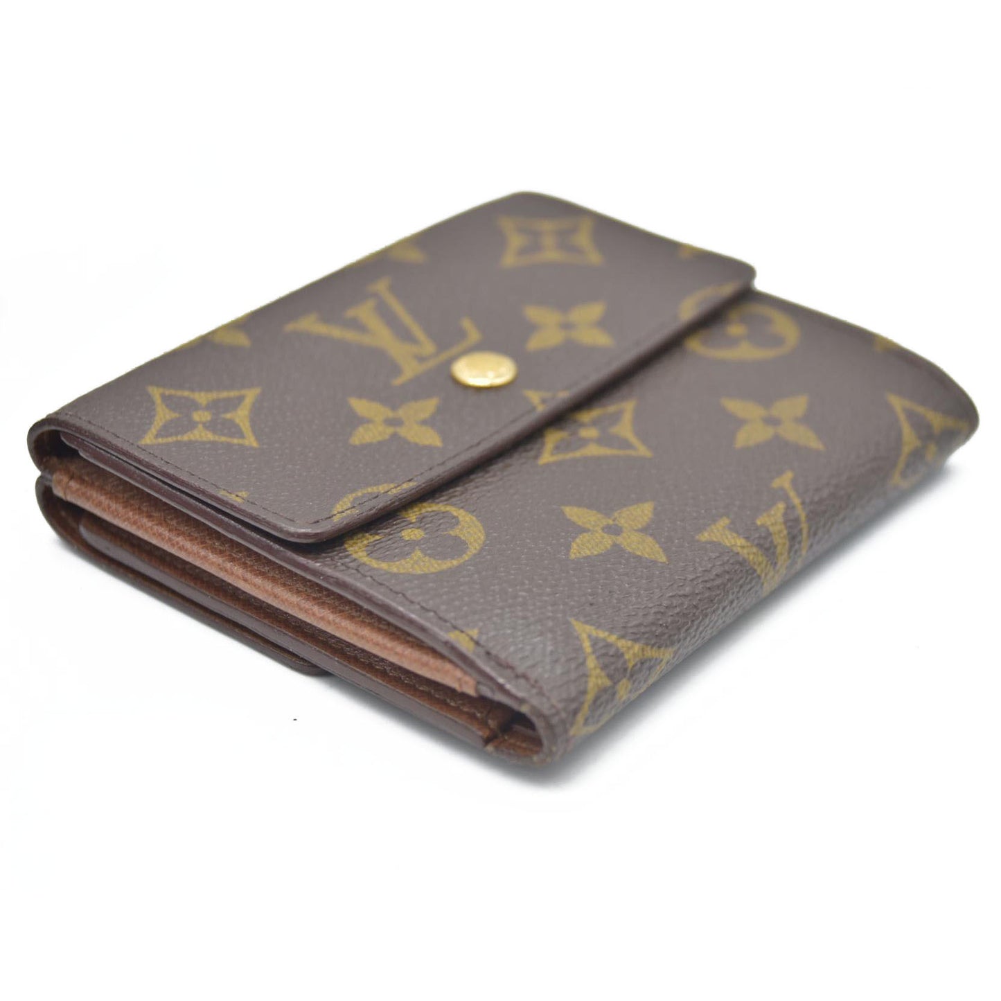 AUCTION $615 Louis Vuitton  Monogram Porte-Monnaie Billets Cartes Credit Wallet
