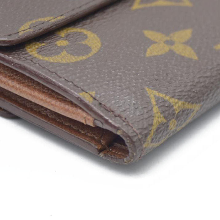 AUCTION $615 Louis Vuitton  Monogram Porte-Monnaie Billets Cartes Credit Wallet