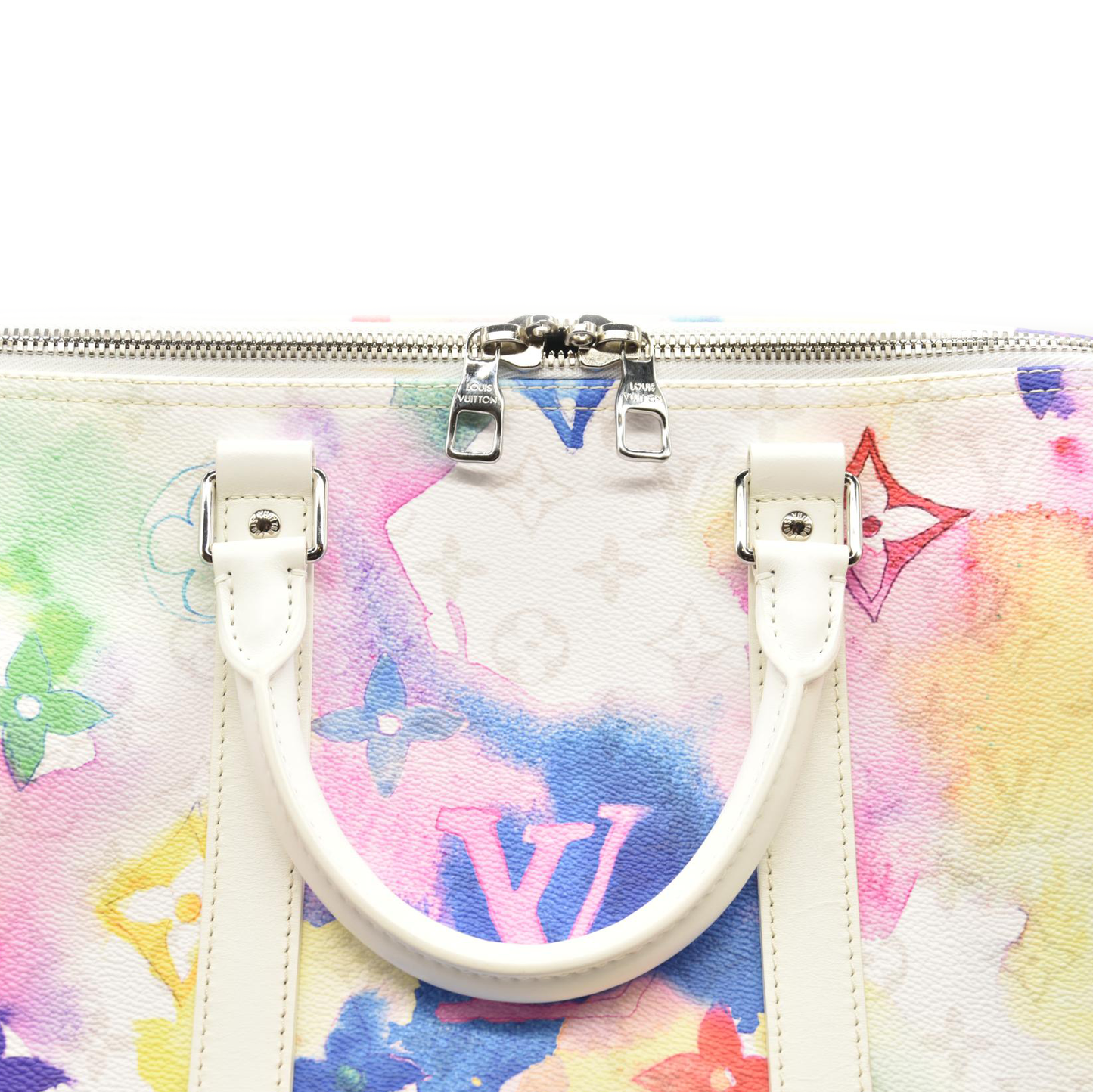LOUIS VUITTON Monogram Watercolor Keepall Bandouliere 50 Multicolor RFID