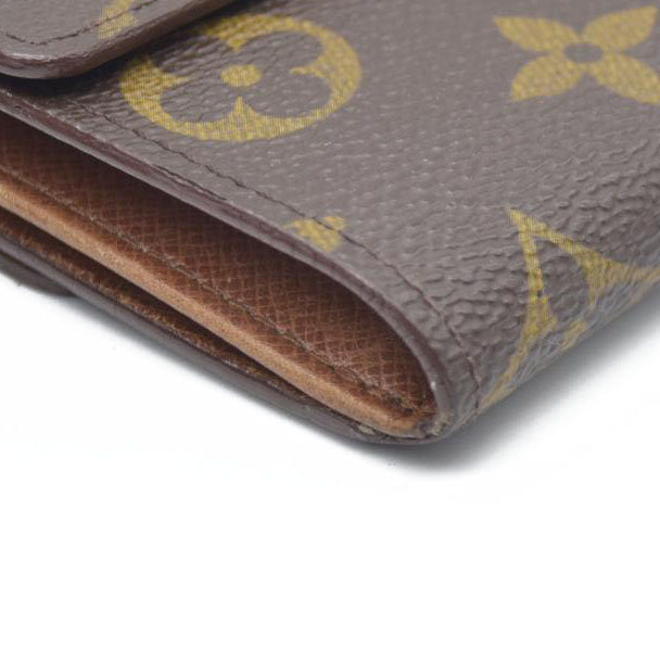 AUCTION $615 Louis Vuitton  Monogram Porte-Monnaie Billets Cartes Credit Wallet