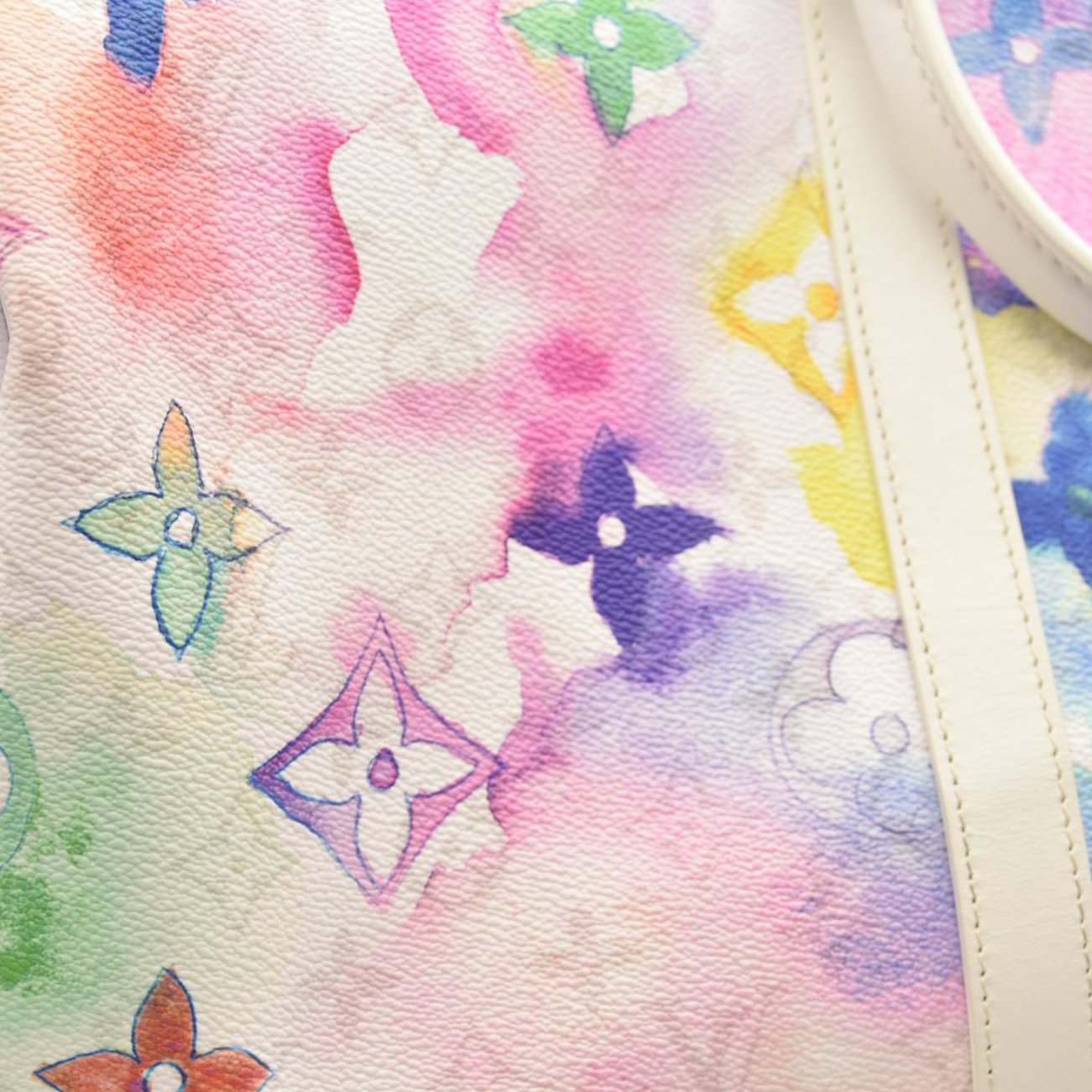 LOUIS VUITTON Monogram Watercolor Keepall Bandouliere 50 Multicolor RFID